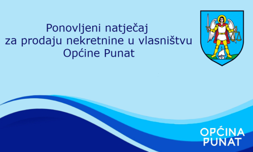 Ponovljeni natječaj za prodaju nekretnine